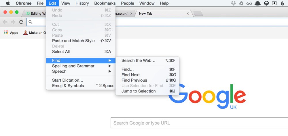 Chrome on Mac OS