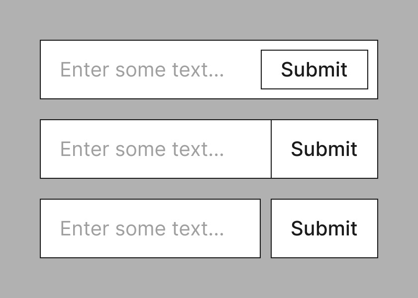 3 layouts for a single-input form